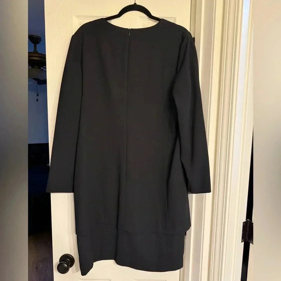 Worthington Black Dress With Gold Buttons Vintage Size 14 - Picture 3 of 5